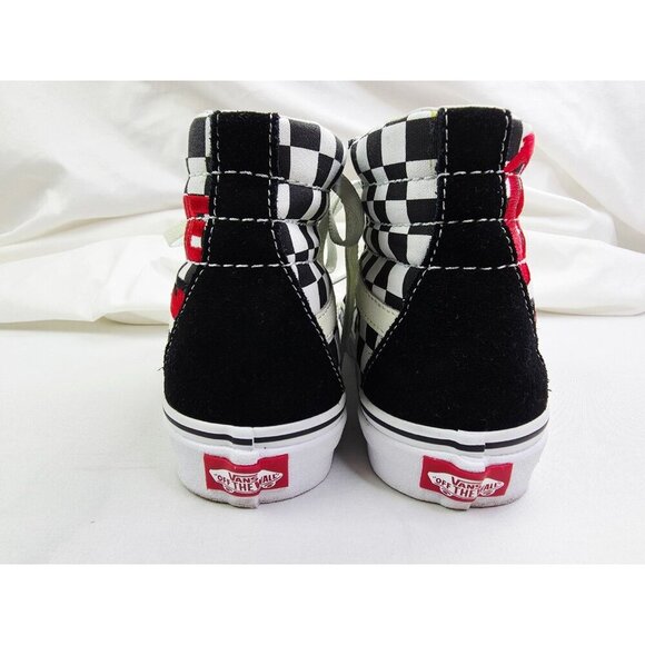 Vans David Bowie Womens 6.5 or Mens 5 Black White Check Hi Lace Embroidered Logo - Picture 10 of 13